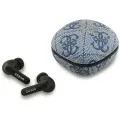 Earphones TWS ENC Guess 4G Classic Metal Logo blue Foto 1