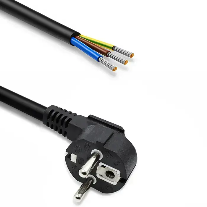 Qoltec SCHUKO CEE 7/7 power cable | copper Cu | stripped and soldered | 3x1.50 mm² | 3m
