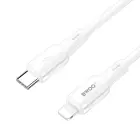 BWOO silicone cable X329CL 27W USB-C - Lightning 1m white Foto 2