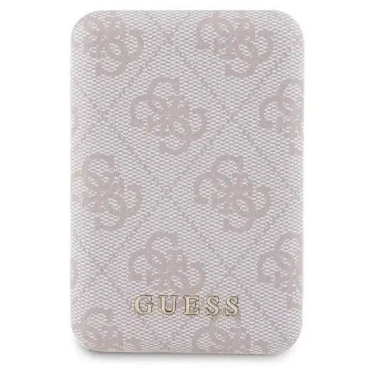 Zestaw Guess GUBPM5P14L4GEMGP iPhone 14 Pro 6.1" hardcase + Powerbank 5000mAh MagSafe różowy|pink 4G Metal Logo Фото num