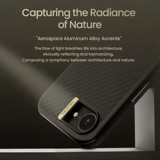 Nillkin Synthetic Fiber PRO чехол для телефона для iPhone 16 золотой Фото num