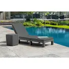 Dārza galdiņš/uzglabāšanas kaste Luzon Flat Wicker pelēks Foto 5