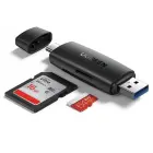 Ugreen adapter SD / micro SD card reader (USB-A / USB-C) black (CM304) Foto 1