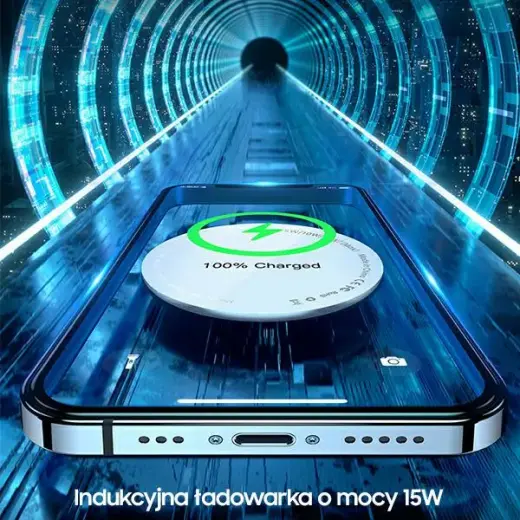 Беспроводное зарядное устройство Usams CD160 W2 MagSafe для телефонов Apple 15W | 3A серебряное Фото num