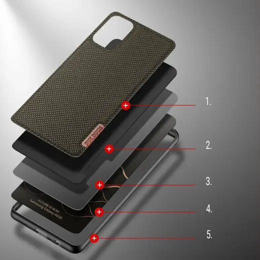 Dux Ducis Fino case covered with nylon material for Samsung Galaxy A03s green Photo