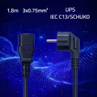 Qoltec Power cable SCHUKO | IEC C13 | CEE 7/7 | 3x0.75mm² | Pure copper Cu | 1.8m Фото num