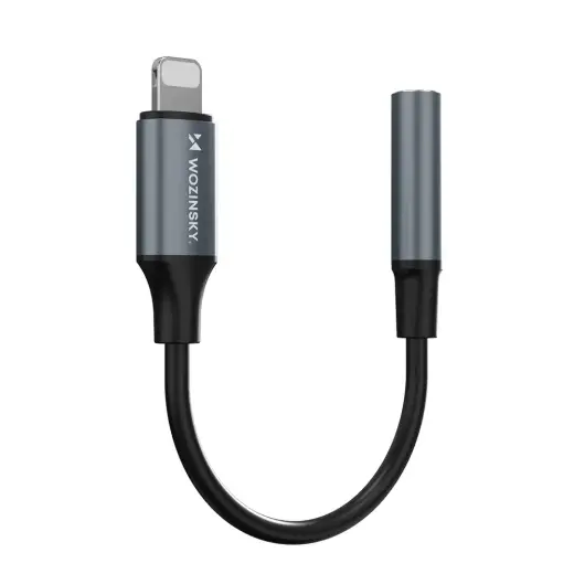 Wozinsky WALJ-01 Lightning adapter - 3.5mm mini jack - black Foto 4