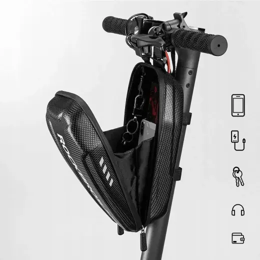 Rockbros B62-1 bicycle bag for handlebar or frame 3 l - black Фото num