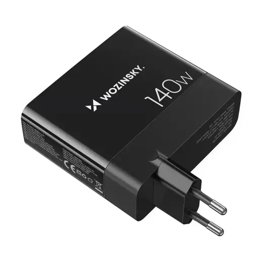 GaN Wozinsky CGWCB 140W Wall Charger 3 x USB-C / 2 x USB-A - Black Foto 3