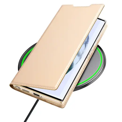 Dux Ducis Skin Pro Holster Cover for Samsung Galaxy S22 Ultra gold Photo
