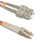 Qoltec Patchcord fiber optic LC/UPC - SC/UPC | Multimode | 50/125 | OM4 | Duplex | 2m — Foto 1