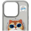 Nimmy Glasses Cool Cat чехол для телефона для iPhone 16 Pro Max серый с MagSafe Фото num