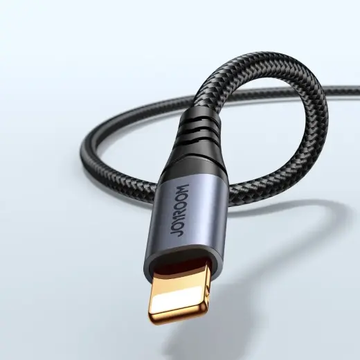 Joyroom stereo audio cable AUX 3.5 mm mini jack - Lightning for iPhone iPad 1.2 m black (SY-A06) Photo