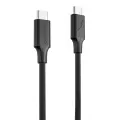 Proove Striped Silicone провод для передачи данных и зарядки | USB-C на USB-C | 60W | 1м | черный Фото num