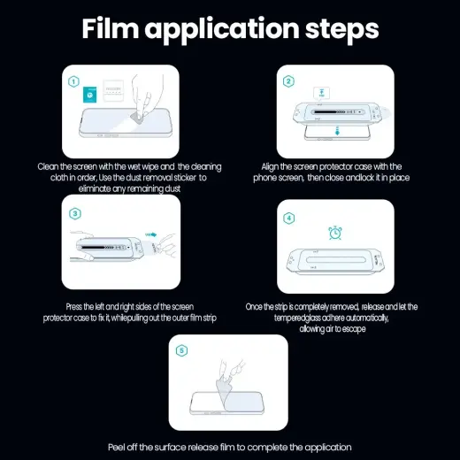 Nillkin Tempered Glass 0.25mm Guardian 2.5D for Apple iPhone Air Black (with applicator) Foto 4