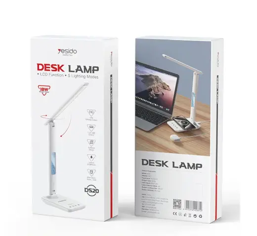 Yesido Desktop lamp DS20 induction with LCD display white Фото num