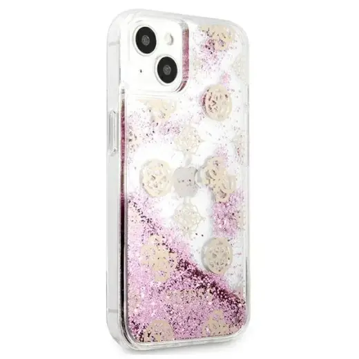 Guess GUHCP13SLGPEPI iPhone 13 mini 5,4" różowy|pink hardcase Peony Liquid Glitter Фото num