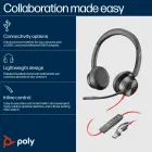 HP Poly Blackwire 8225 Stereo USB-C Headset +USB-C/A Adapter — Foto 6