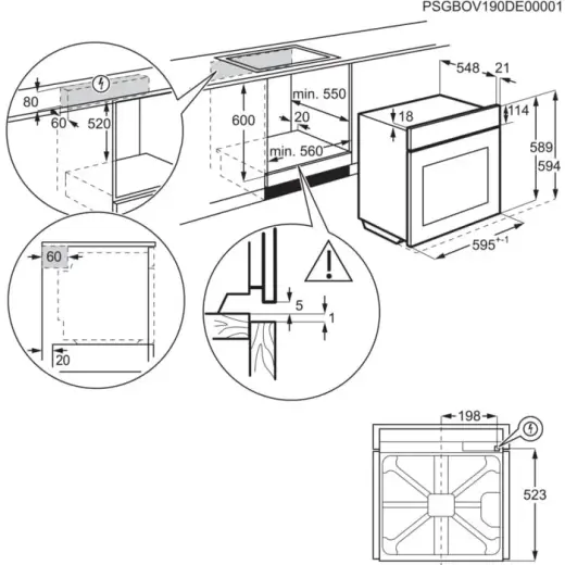 Electrolux cepeškrāsns 600 SurroundCook (iebūv.), 72l, melna Foto 5