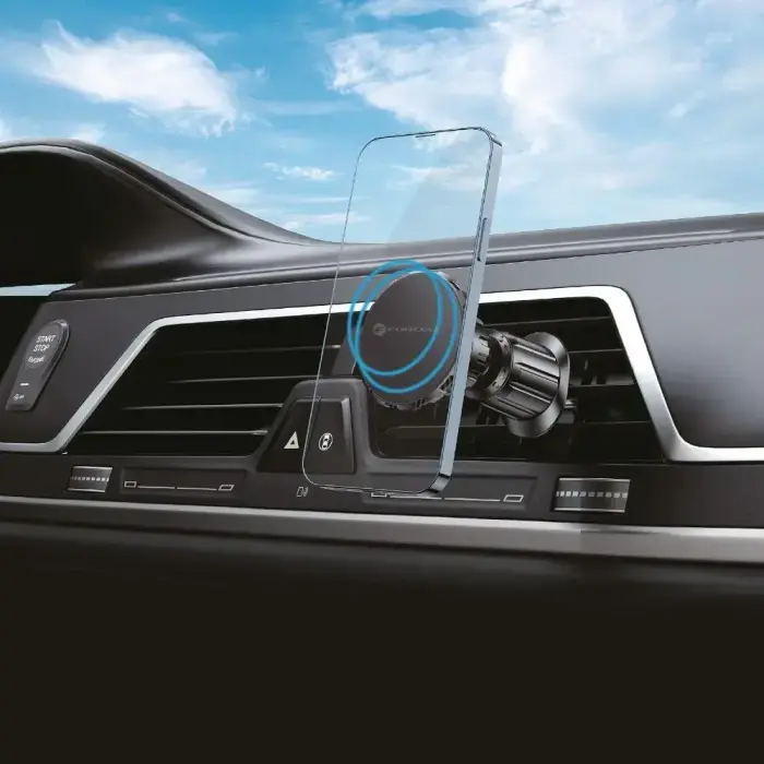 Magnetic car phone holder Forcell F-Grip MagElite air vent black Photo