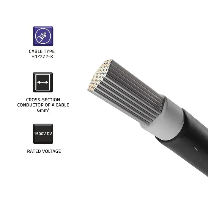 Qoltec Photovoltaic solar cable | 6mm² |  100m | black Foto 3