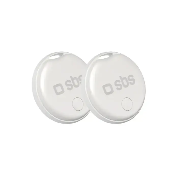 SBS Track My Circle locator compatible with Apple Find My set of 2 - white