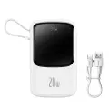 Baseus Qpow PRO внешний аккумулятор (powerbank) | 10000 mAh | 20W | USB-C, USB-A, Lightning | белый — Фото 13