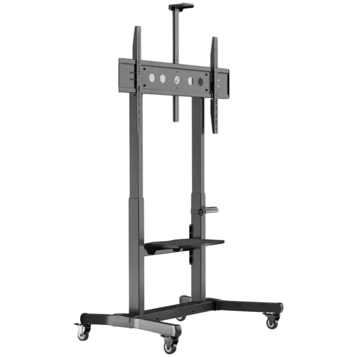 ONKRON Motorized mobile stand for TV or interactive panels 50"-100", up to 130kg, black