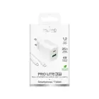 Puro PROLITE 25W USB-A / USB-C wall charger + USB-C - USB-C cable 1.2m - white Фото num