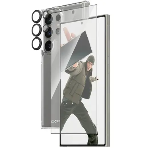 PanzerGlass Bundle 3in1 Sam S24 Ultra S928 Hardcase + Screen Protector + Camera Lens B1212+7352 Foto 2