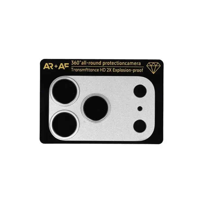 Aluminum Metal Full Cover camera lens protector for iPhone 17 Pro silver