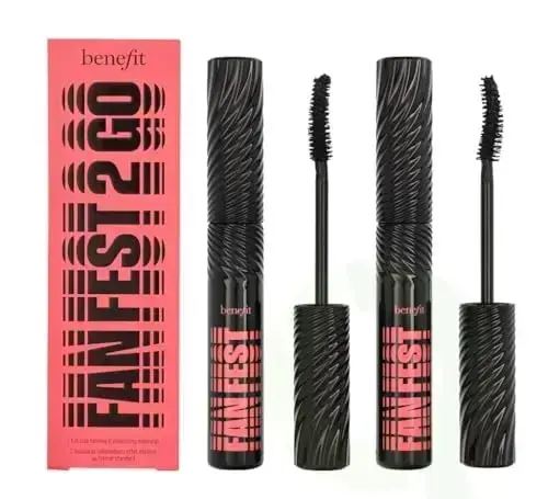 Benefit Fan Fest Fanning & Volumizing Mascara Duo Set 2x 8.5g Fanfest Volumizing Black Mascara Foto 4