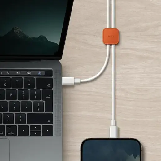 UNIQ Pod samoprzylepny organizer do kabli zestaw 8szt pomarańczowy|sienna orange Фото num