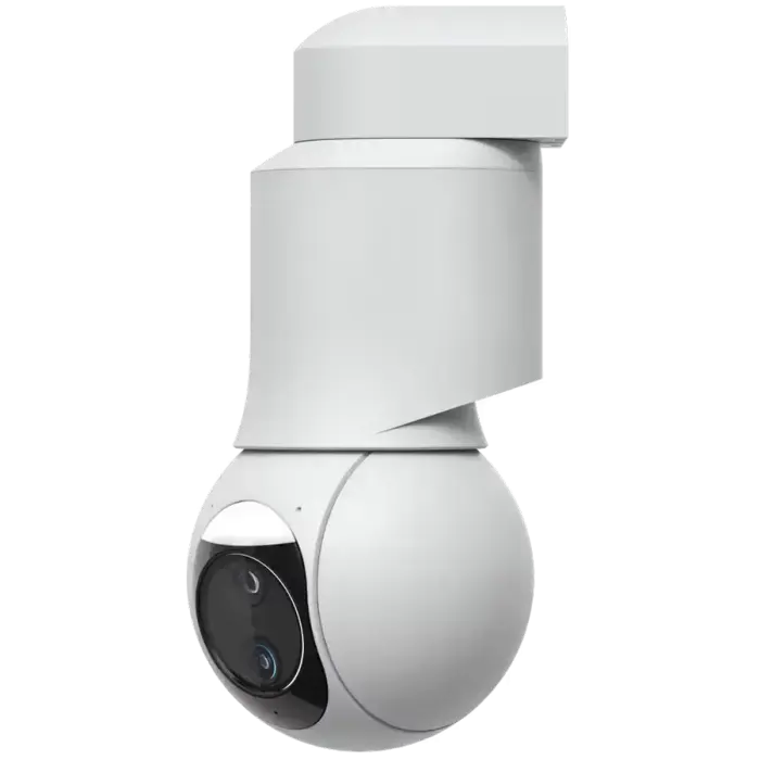 Ubiquiti UVC-G6-PTZ-W All-weather, 4K dual-lens camera with 10x hybrid zoom, 1/1.8" 8MP image sensor, Multi-TOPS AI Engine, and ultra-low latency pan-tilt-zoom control for motion tracking
