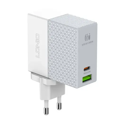 LDNIO A2620C зарядное устройство | 65W | USB-A, USB-C | с проводом USB-C на USB-C в комплекте Фото num