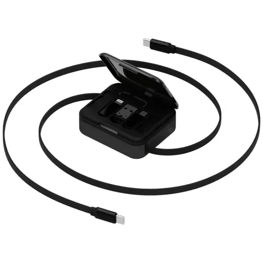 Cable Bazic GoCharge Loop 5in1 Lightning, USB-A, Micro USB 1m black Foto 3