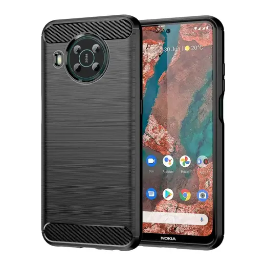 Carbon Case Flexible cover for Nokia X100 black