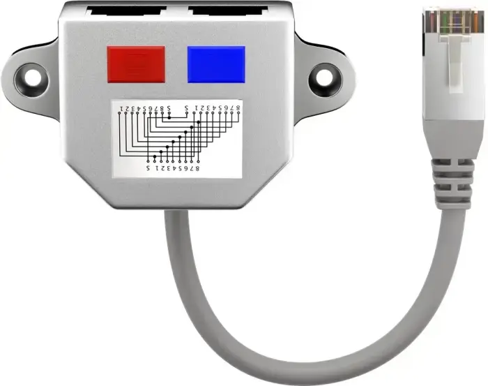 GOOBAY разветвитель кабеля (Y-адаптер) штекер RJ45 – 2x гнезда RJ45 Cat5 | 0.15m
