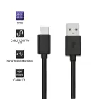 Qoltec data transfer and charging cable | USB-C to USB-A | 1m — Photo 3