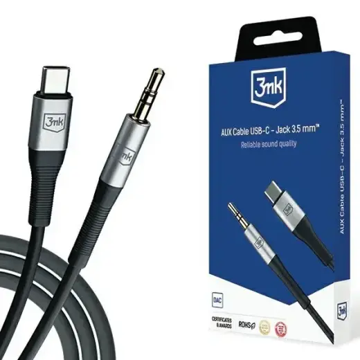 3MK AUX Cable USB-C - Jack 3.5 mm 1m