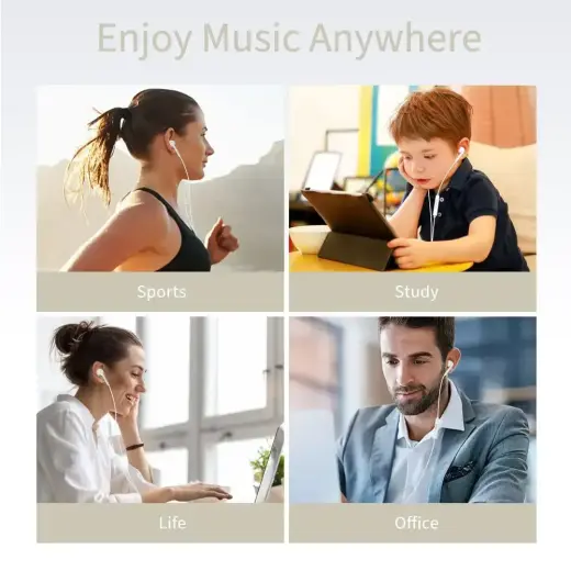 TECH-PROTECT ULTRABOOST MINI JACK EARPHONE CORE WHITE Foto 5