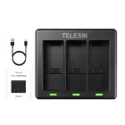 3-slot charger Telesin for GoPro Hero 12 / Hero 11 / Hero 10 / Hero 9 Foto 3