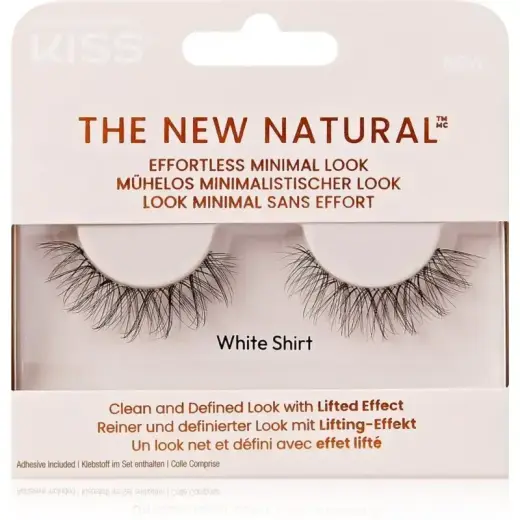 KISS the New Natural Effortless Minimal Look False Eyelashes White Shirt 2 Pc Foto 1