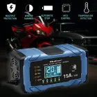 Qoltec Intelligent microprocessor charger 12V 15A | Rectifier with repair function | AGM GEL LiFePO4 | 9-stage charging  Photo