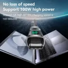 Yesido Adapter OTG GS24 - Typ C (male) to Type C (female) - with LCD display black Фото num