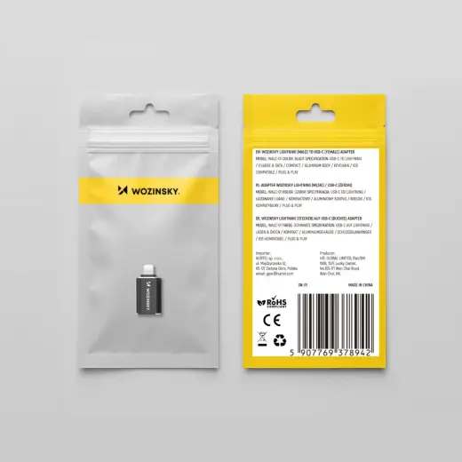 Wozinsky WALC-01 Lightning to USB-C Adapter - Black Foto 11