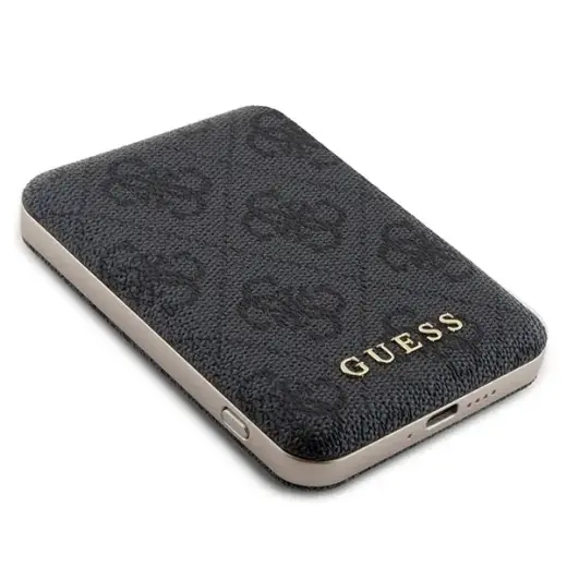 Zestaw Guess GUBPM5P13L4GEMGK iPhone 13 Pro 6.1" hardcase + Powerbank 5000mAh MagSafe czarny|black 4G Metal Logo Фото num