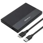 Qoltec Aluminium Enclosure | SSD HDD 2.5'' drive | SATA | USB 3.0 | Super speed 5Gb/s | 2TB | Black Foto 1