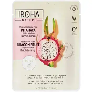 Iroha Dragon Fruit Face Sheet Mask - Rozjasňující maska 20ml