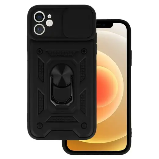 Slide Camera Armor Case for Iphone 11 Black